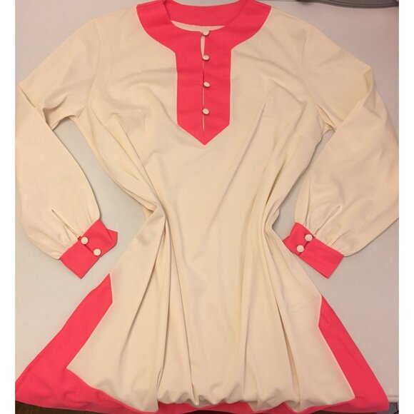 Vintage 50s 60s Two Piece Lingerie Pajama Set Colorblock Nickers Pantaloons (1) - Picture 6 of 16